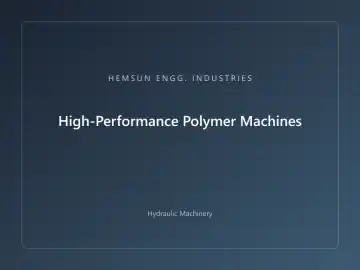 High-Performance Polymer Machines — hydraulic press engineered by HEMSUN ENGG. INDUSTRIES, Ahmedabad